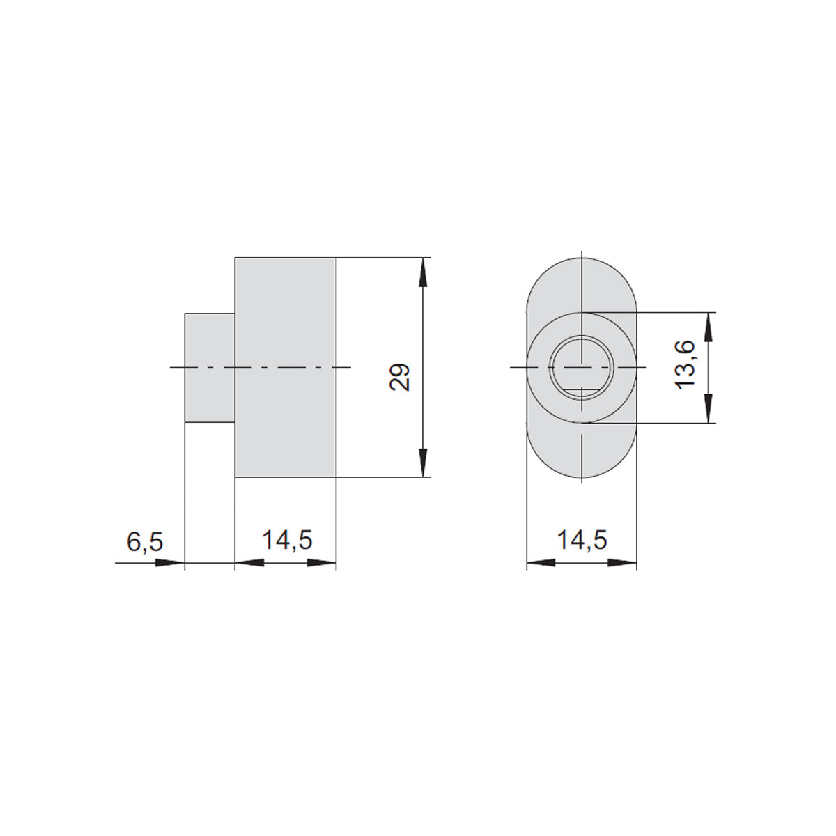 POMOLO PER CILINDRI CON GAMBO 1.06355.00.0.12