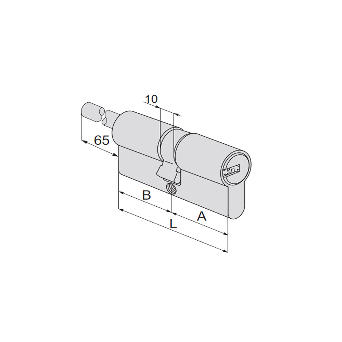 CILINDRO DOPPIO ASIX 60/30 CON GAMBO RASABILE 1.0E307.87.0.12