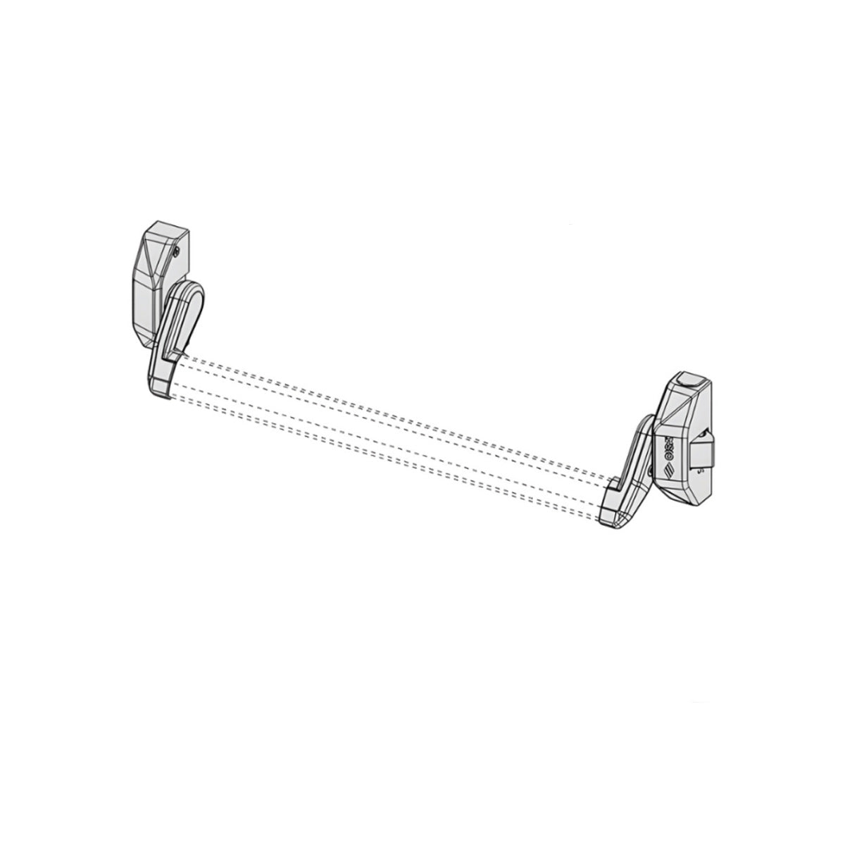 MANIGLIONE PUSH MODULARE NERO 1.5M011.10.0