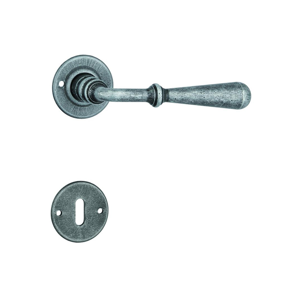 MANIGLIA CON ROSETTA E BOCCHETTA ASOLO SILVER FMA00701RNIS
