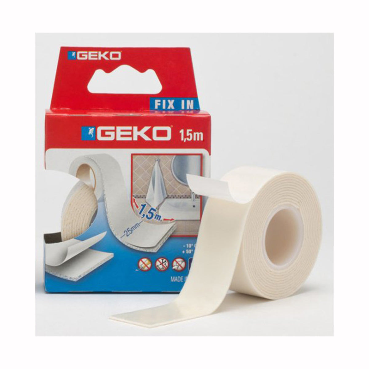 NASTRO BIADESIVO SCHIUMA PER INTERNO MM 25 X 1,5 M BIANCO 20000/16
