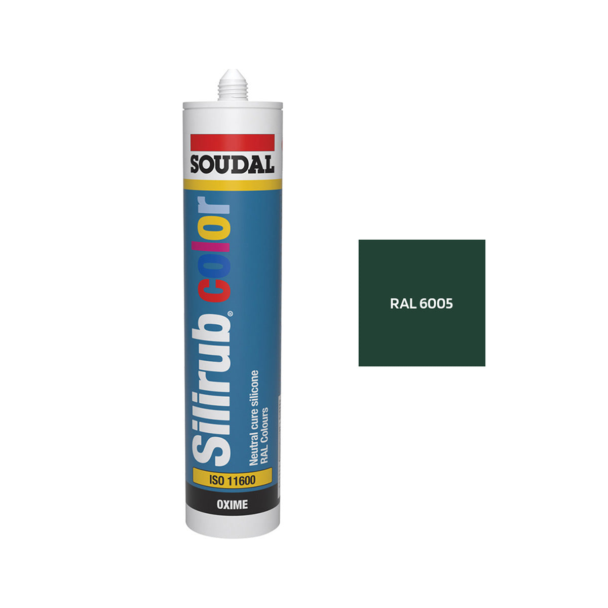 SIGILLANTE SILICONICO SILIRUB COLOR VERDE MUSCHIO 300 ML