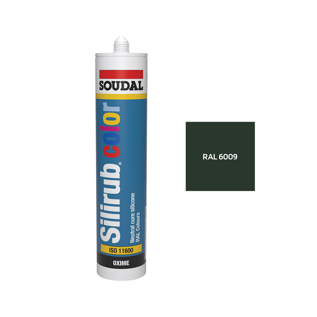 SIGILLANTE SILICONICO SILIRUB COLOR VERDE ABETE 300 ML