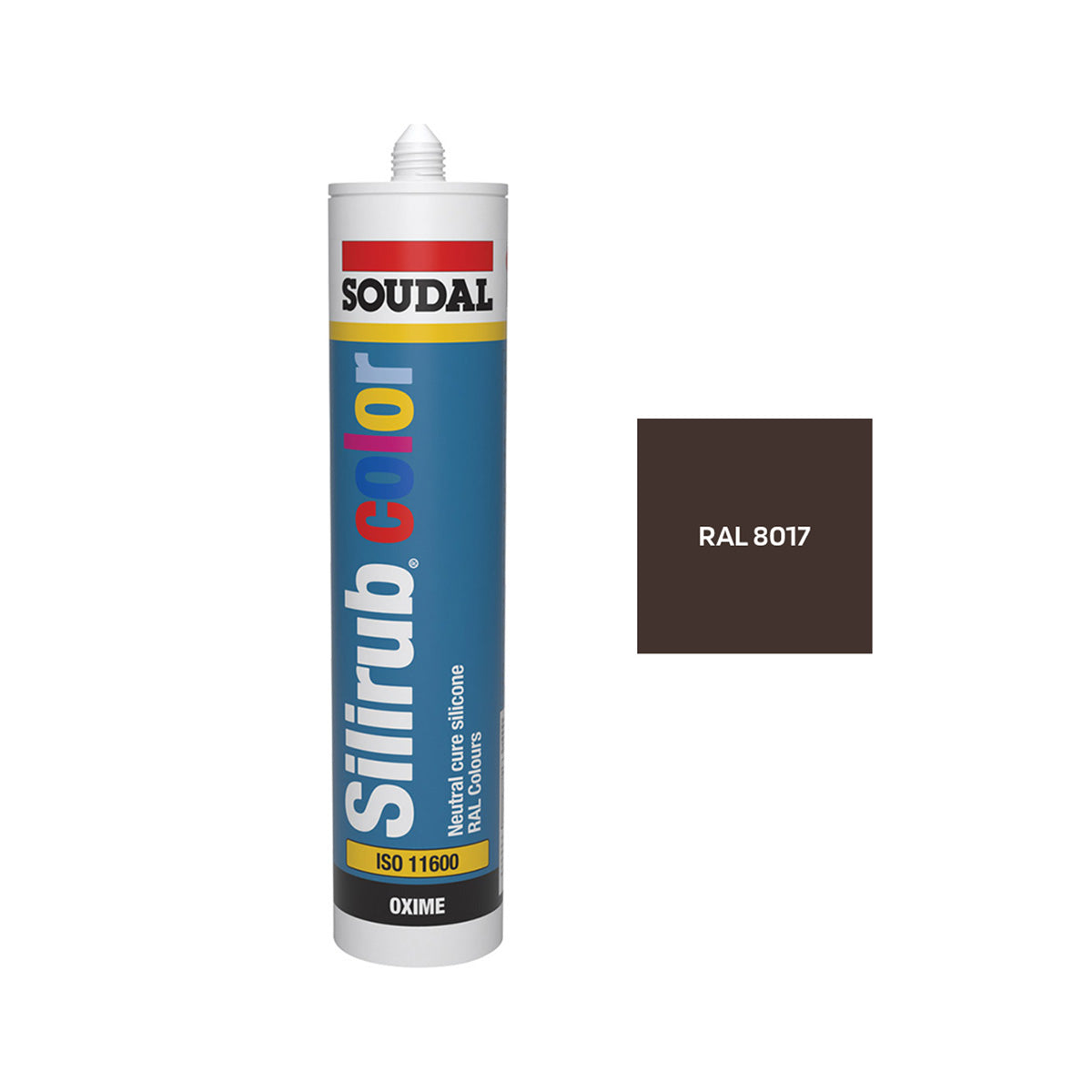 SIGILLANTE SILICONICO SILIRUB COLOR MARRONE CIOCCOLATO 300 ML