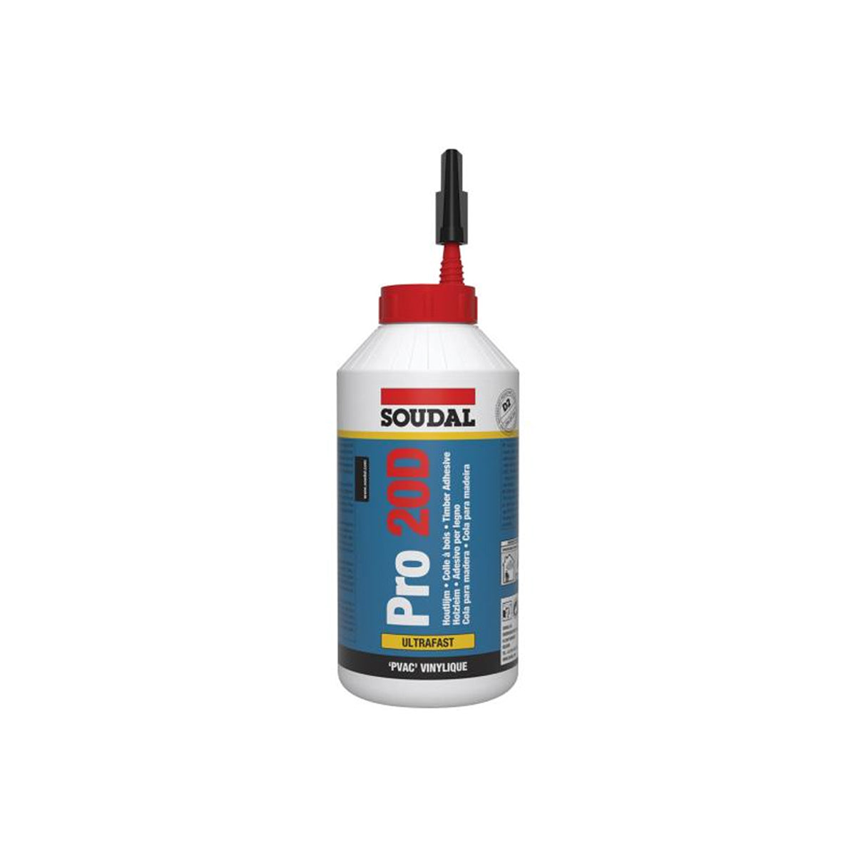 ADESIVO PER LEGNO SOUDAL PRO 20D BIANCO 750G