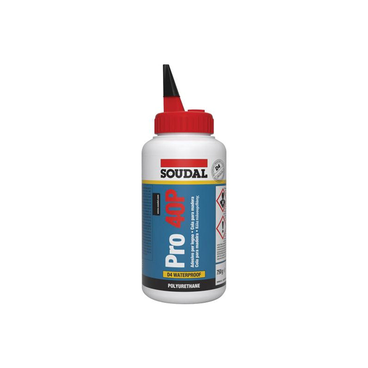 ADESIVO PER LEGNO SOUDAL PRO 40P AMBRA 750G