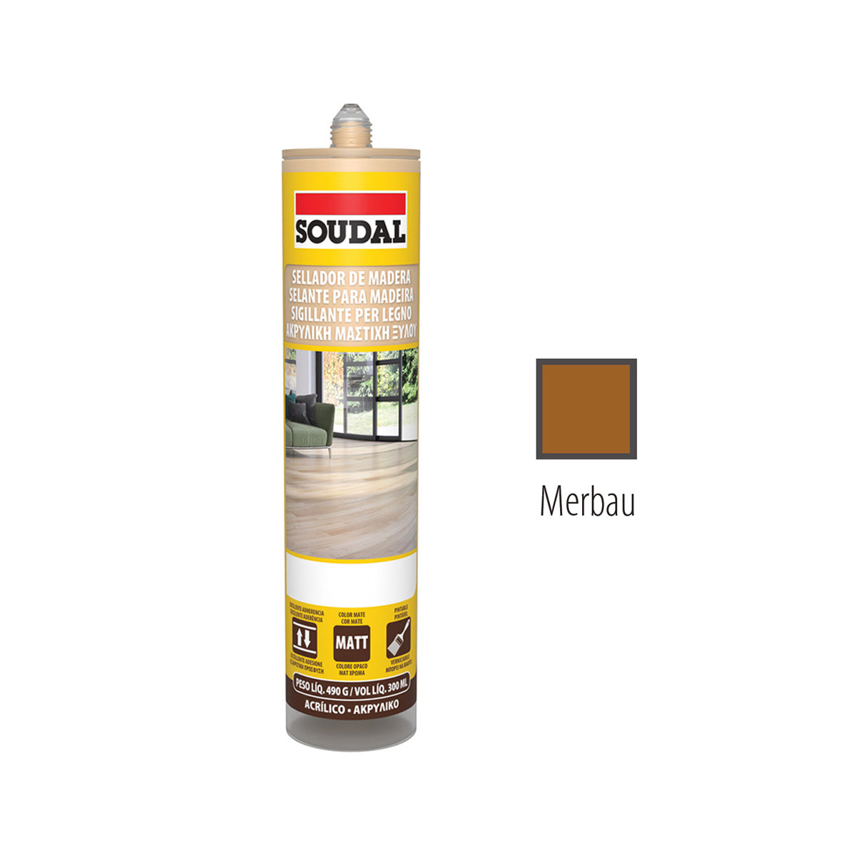 SIGILLANTE ACRILICO LEGNO & PARQUET MERBAU 300ML