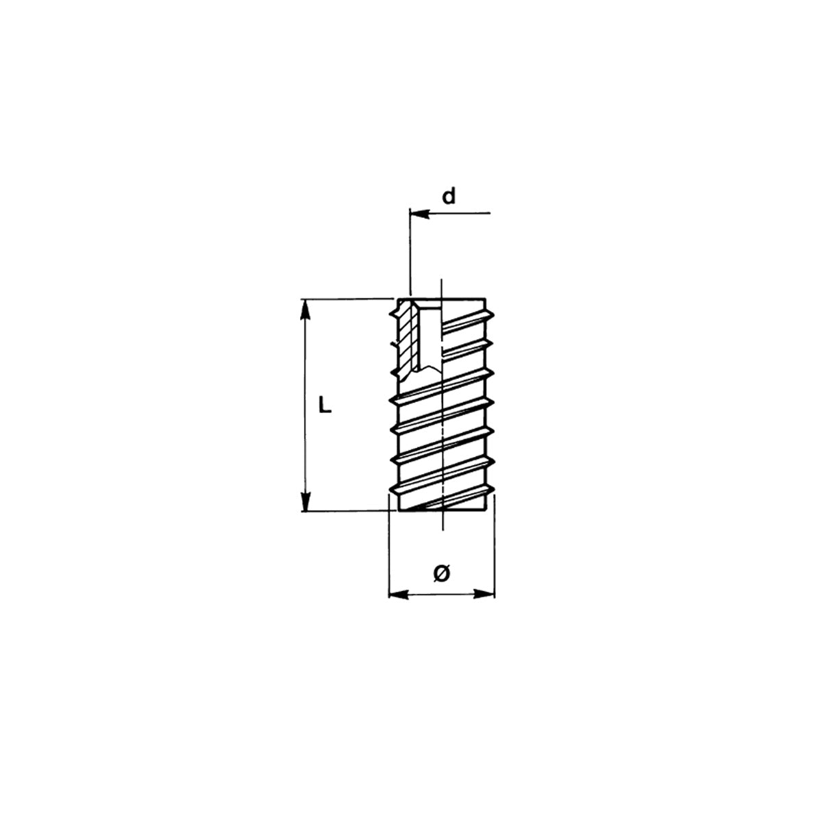 BUSSOLA ZINCATA D10X20 MM 10 PEZZI