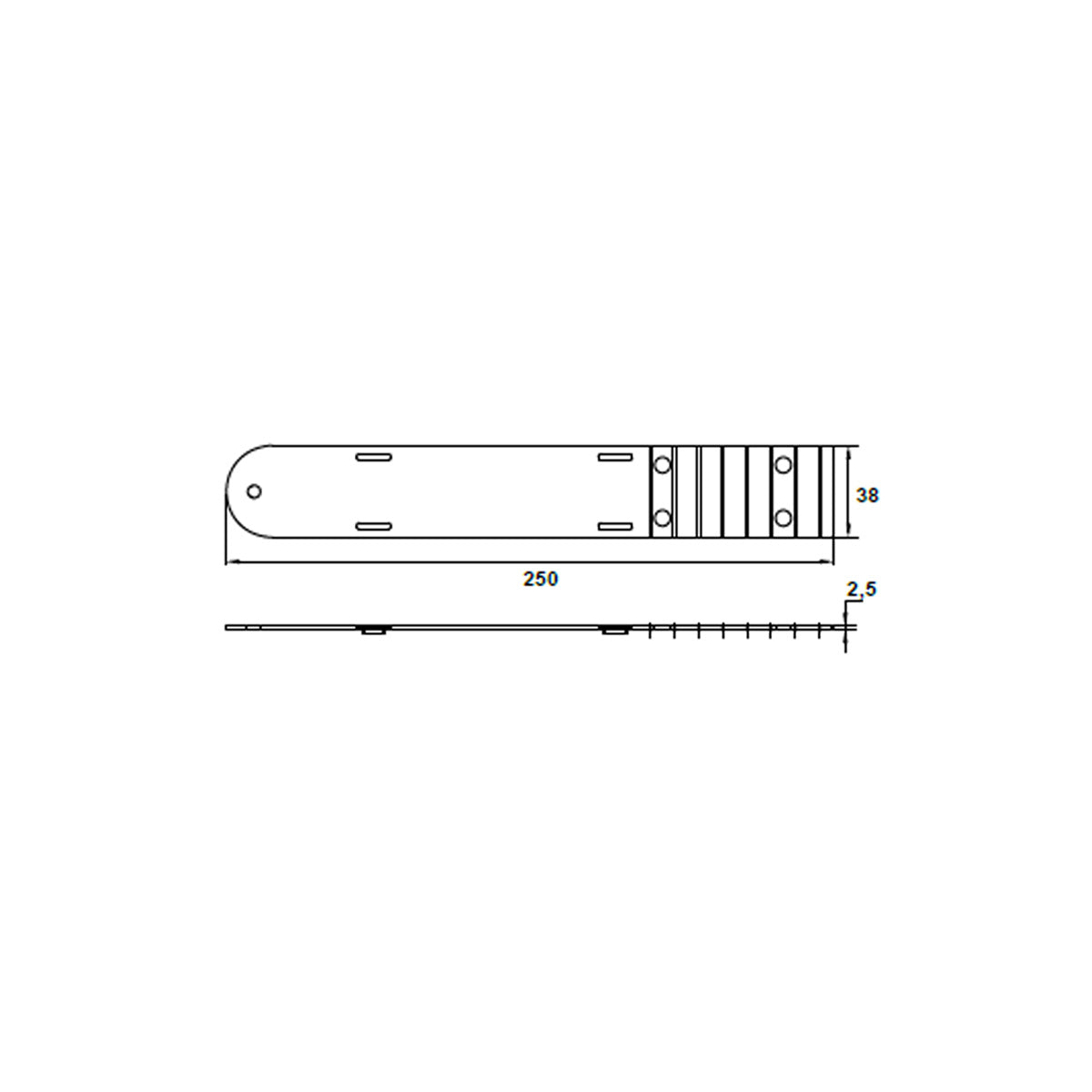 SPESSORE NYLON PER FERMAPERSIANA A LEVA 2,5MM 9470C06