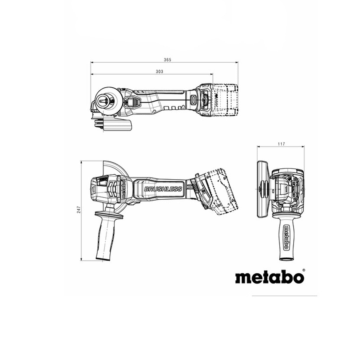 SMERIGLIATRICE ANGOLARE A BATTERIA W 18 LT BL 11-125