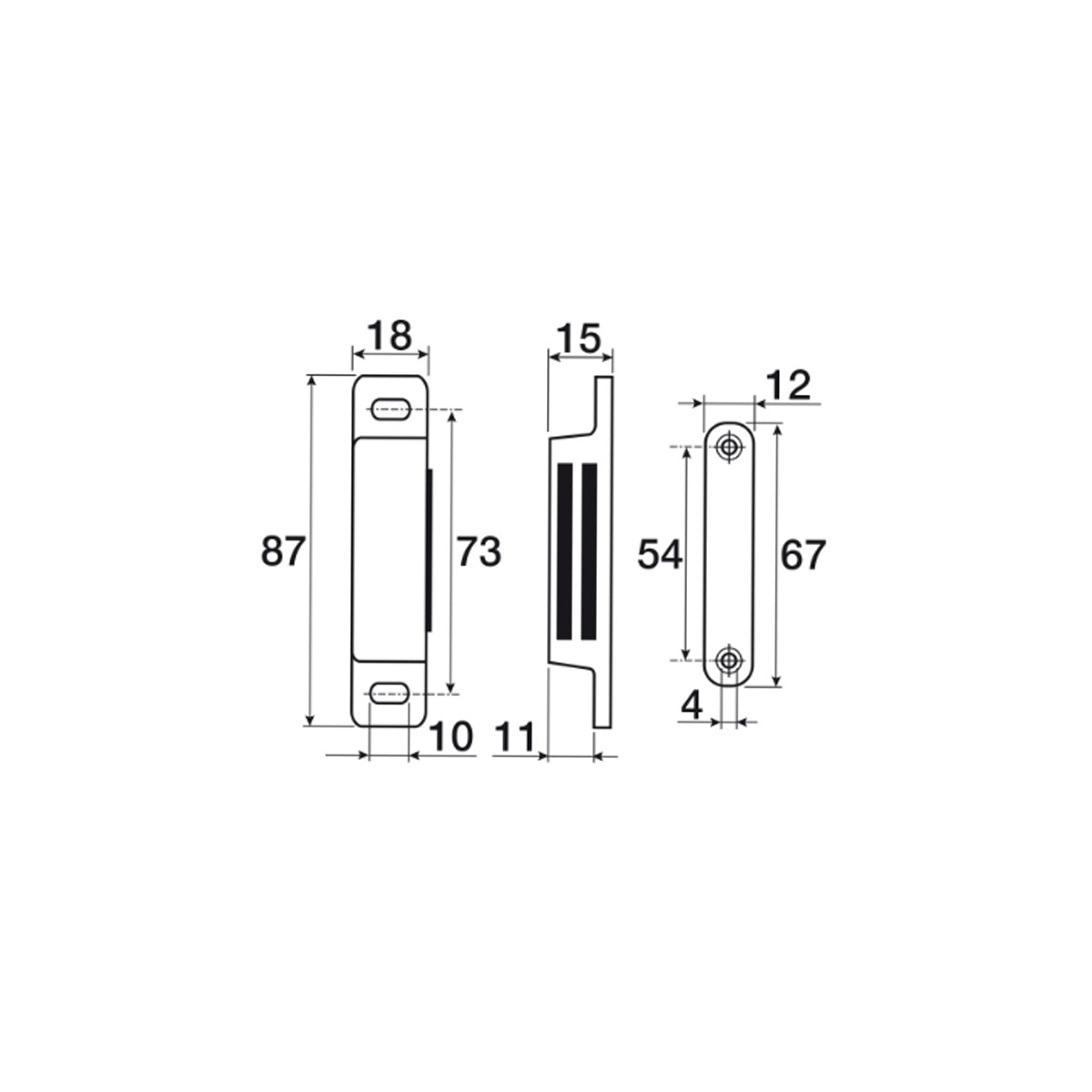 CHIUSURA MAGNETICA ART.652 BIANCO 10 PEZZI