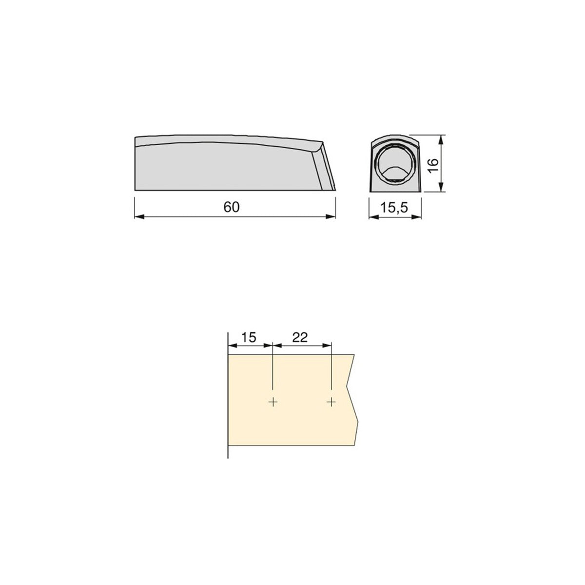 SUPPORTO CON COPERTURA PUSH LATCH 2005021