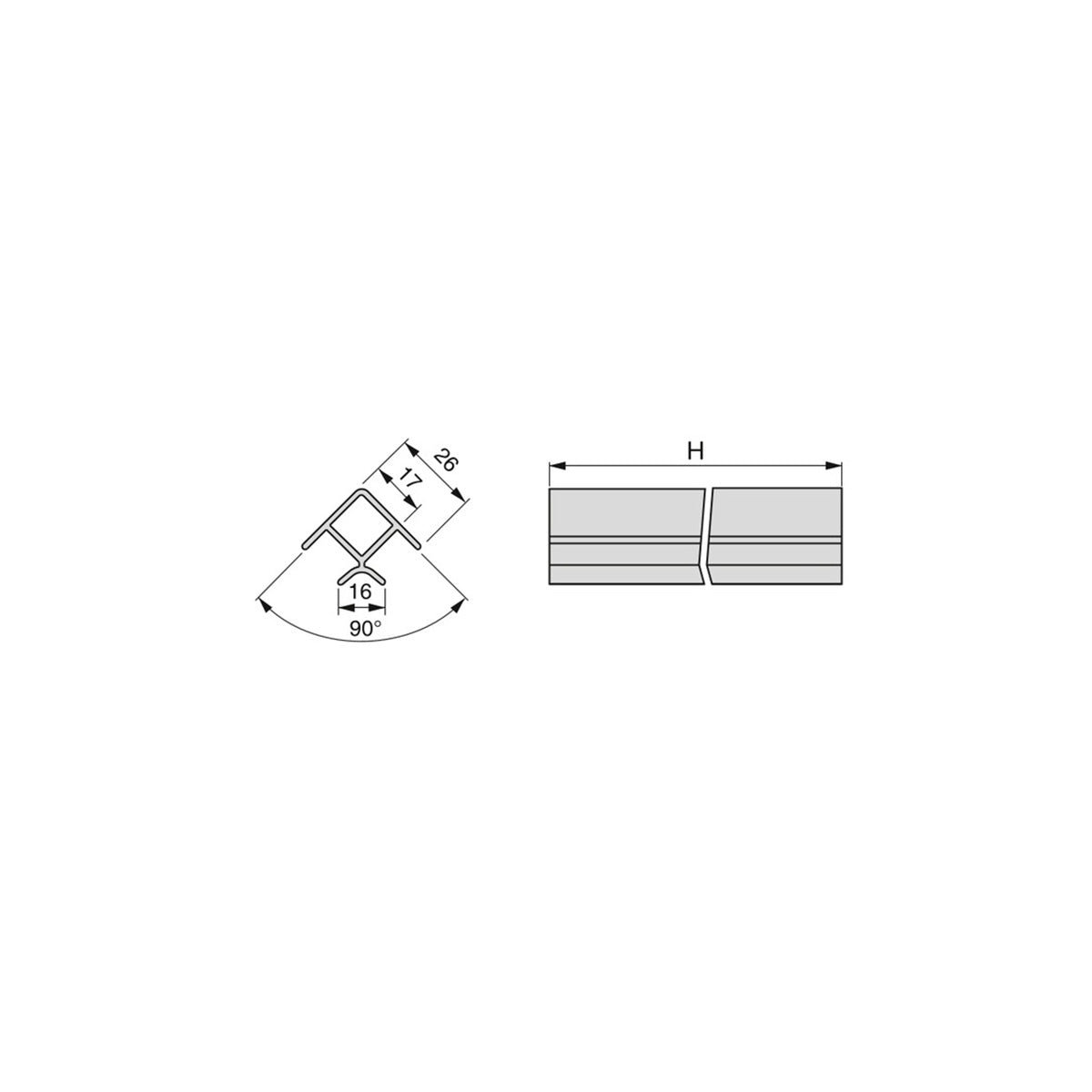 ANGOLO 90° PASLINE 120 MM 8013563