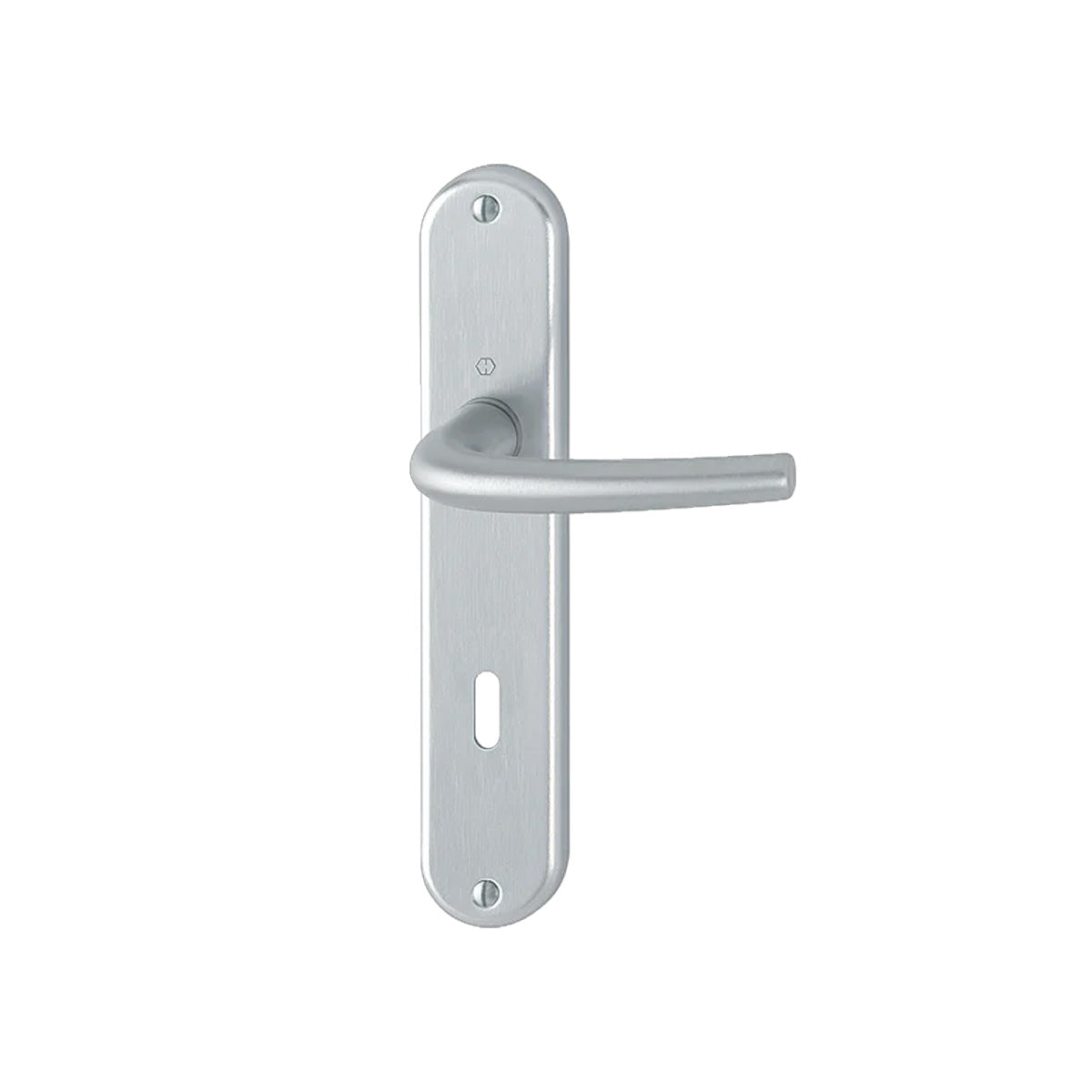 MANIGLIA CON PLACCA SEATTLE FORO PATENT OTTONE CROMO SATINATO