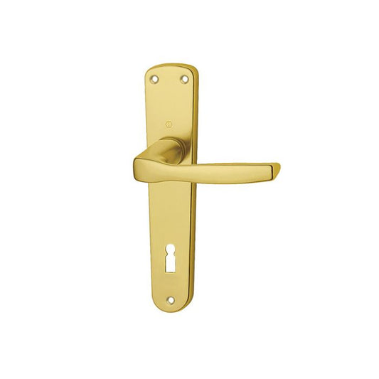 MANIGLIA CON PLACCA MILANO FORO PATENT ORO