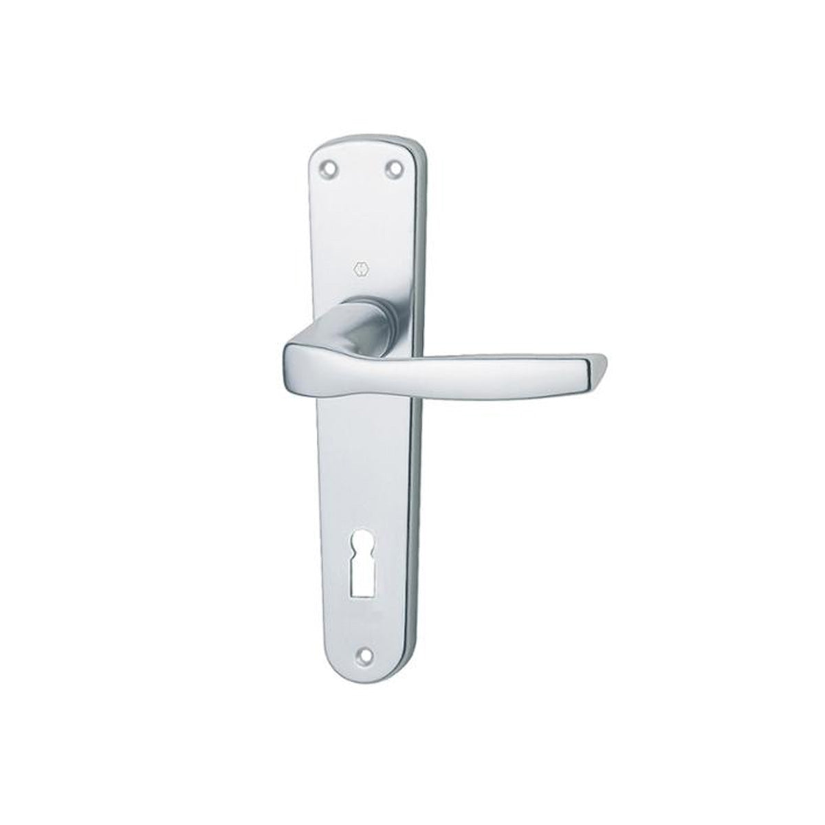 MANIGLIA CON PLACCA MILANO FORO PATENT ARGENTO