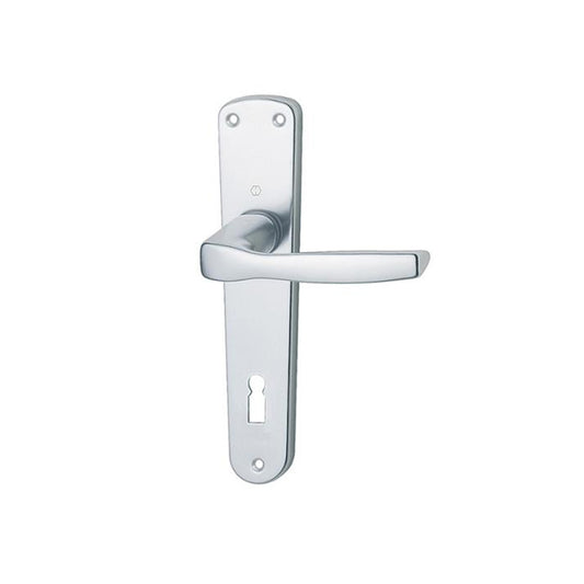 MANIGLIA CON PLACCA MILANO FORO PATENT ARGENTO