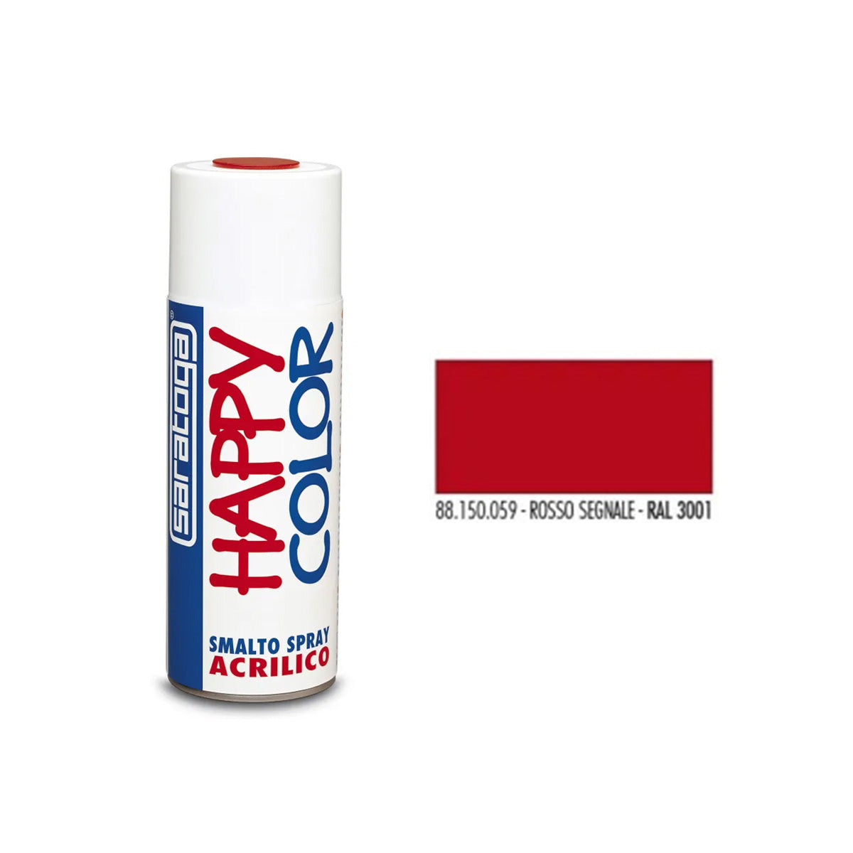 BOMBOLETTA SMALTO ACRILICO  SPRAY ROSSO SEGNALE RAL 3001