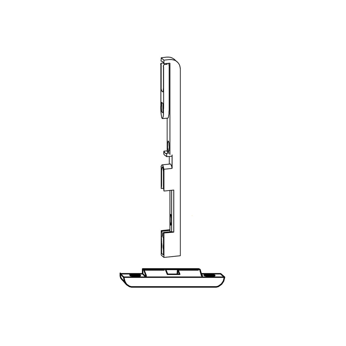 CATENACCIO INFERIORE CON SCONTRO ARIA 4 MM INTERASSE 9 MM G-U