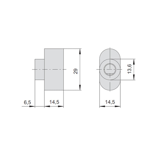 POMOLO PER CILINDRI CON GAMBO 1.06355.00.0.66