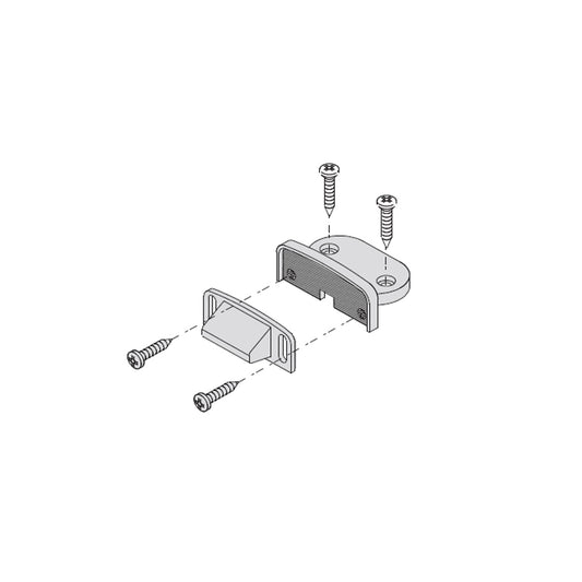 BOCCHETTA REGOLABILE PER PORTE IN LEGNO E PVC 1.07072.33.0