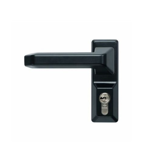 MANIGLIA CON PLACCA E CILINDRO NERA 1.07A78.38.0