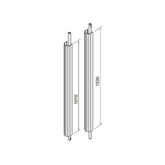 KIT ASTE VERTICALI NERO 1.07A63.0A.0