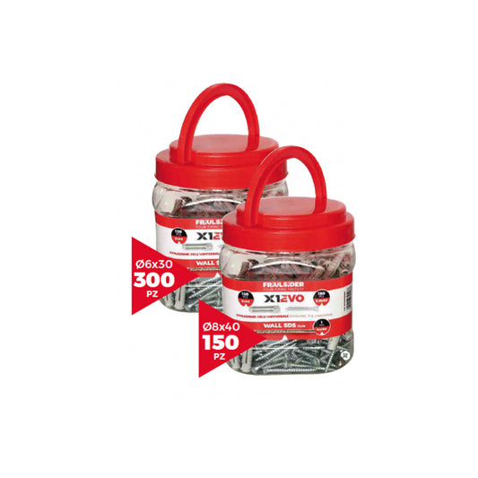SECCHIELLO X1 EVO 8X40 TASSELLI E VITI 150 PEZZI
