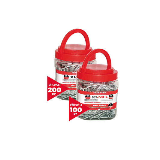 SECCHIELLO X1 EVO-L 8X60 TASSELLI E VITI 100 PEZZI