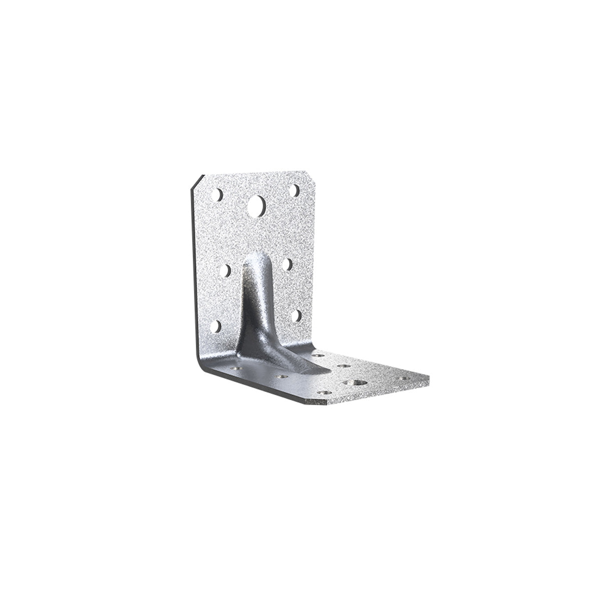 PIASTRA DI FISSAGGIO ANGOLARE CON NERVATURA 105X105 MM
