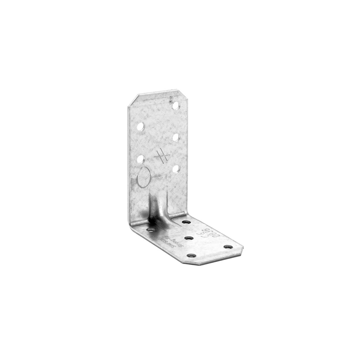 PIASTRA DI FISSAGGIO ANGOLARE CON NERVATURA 83X62 MM