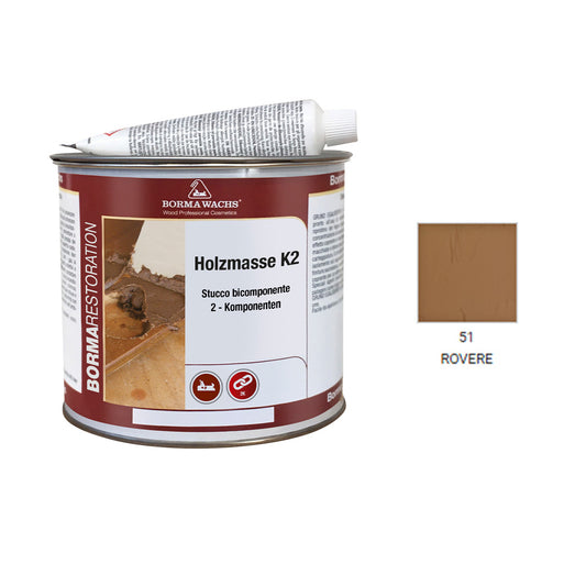 STUCCO PER LEGNO BICOMPONENTE 750 ML ROVERE E CATALIZZATORE IN TUBETTO