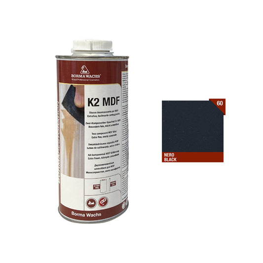 STUCCO PER LEGNO BICOMPONENTE IN CARTUCCIA 820 ML NERO