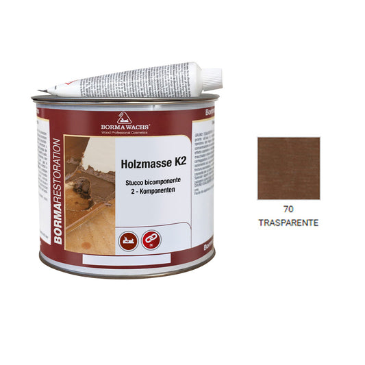 STUCCO PER LEGNO BICOMPONENTE 750 ML TRASPARENTE E CATALIZZATORE IN TUBETTO
