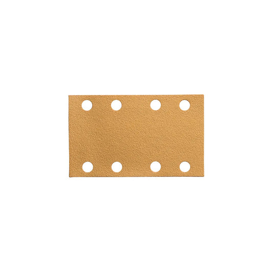 FOGLIO ABRASIVO GOLD 81X133MM GRIP 8 FORI GRANA 120 10 PEZZI