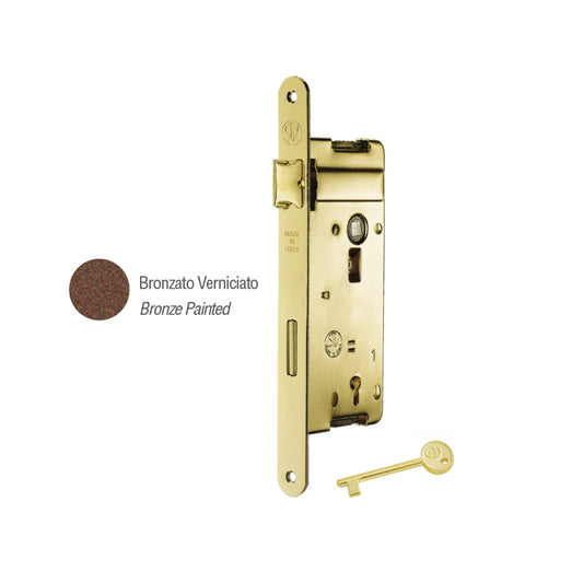 SERRATURA PORTA INTERNA VERNICIATA BRONZO ENTRATA 45mm