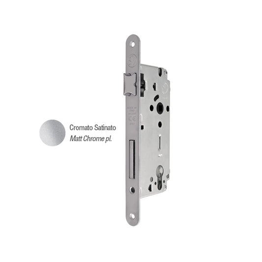 SERRATURA FORO CILINDRO CROMATO SATINATO ENTRATA 50mm