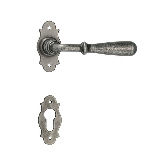 MANIGLIA CON ROSETTA E BOCCHETTA GUBBIO SILVER FMA00700RYIH