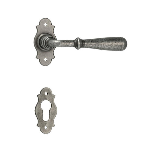 MANIGLIA CON ROSETTA E BOCCHETTA GUBBIO SILVER FMA00700RYIS