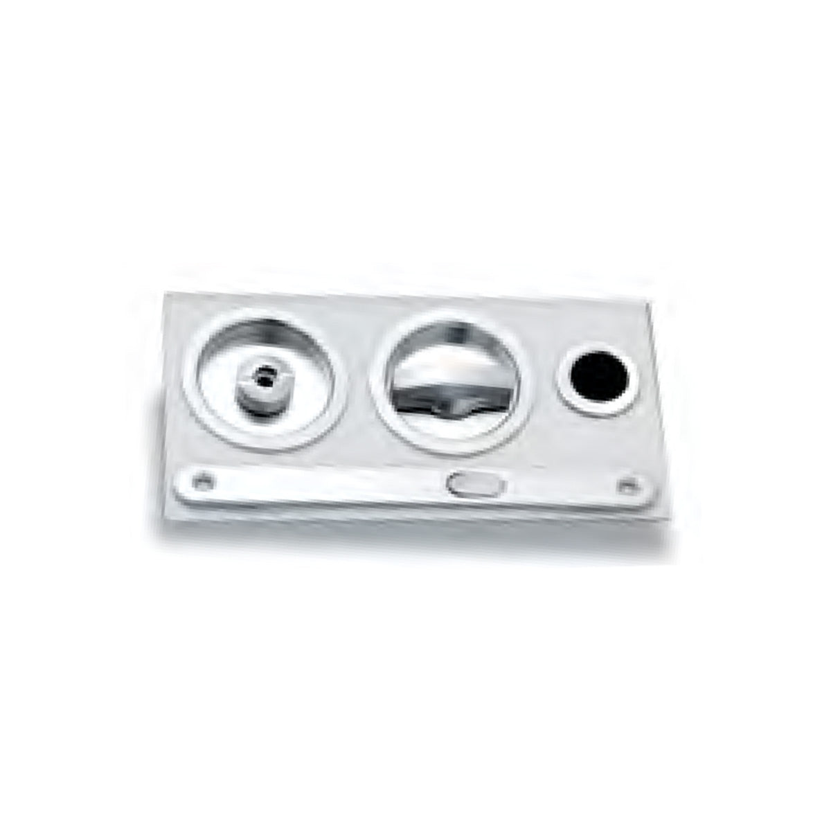 KIT CON NOTTOLINO TONDO EDGE 25 CROMO SATINATO