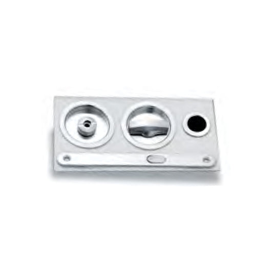 KIT CON NOTTOLINO TONDO EDGE 25 CROMO SATINATO