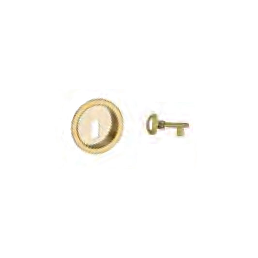KIT INCASSO CON CHIAVE TONDO EDGE 31 OTTONE LUCIDO