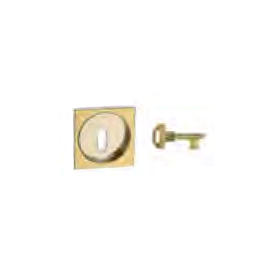 KIT INCASSO CON CHIAVE QUADRO EDGE 32 OTTONE LUCIDO