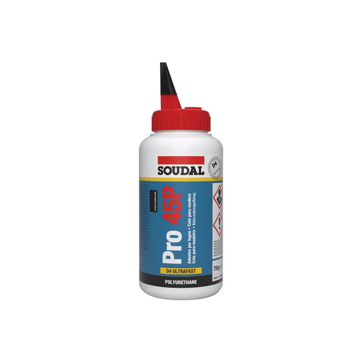 ADESIVO PER LEGNO SOUDAL PRO 45P AMBRA 750G