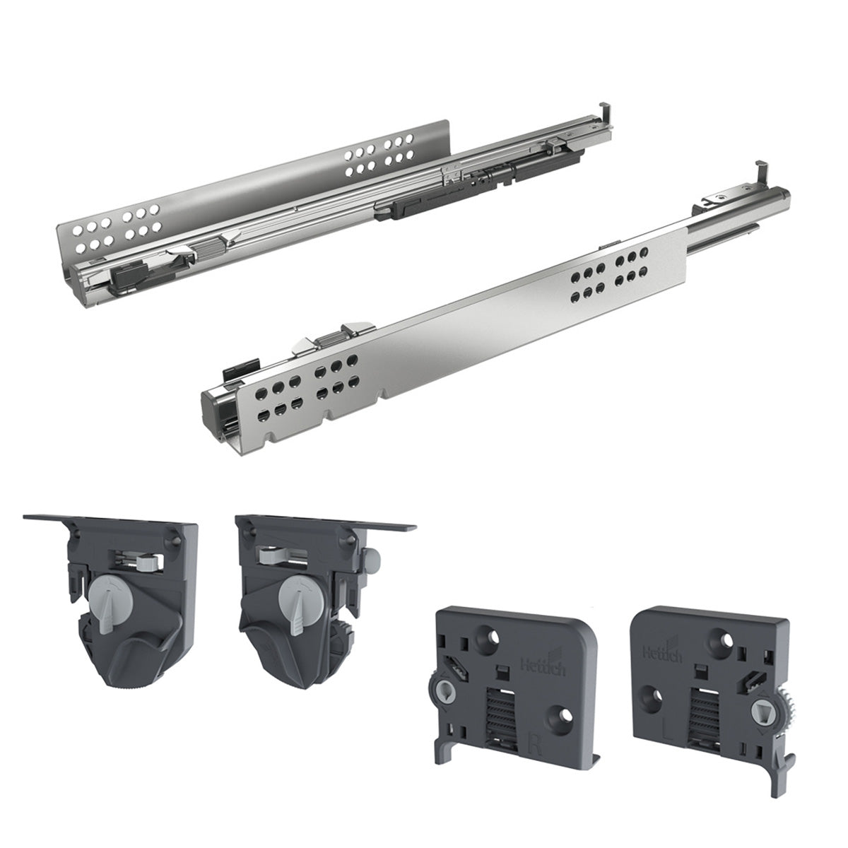 KIT GUIDE PER CASSETTI QUADRO 4D V6 600 MM