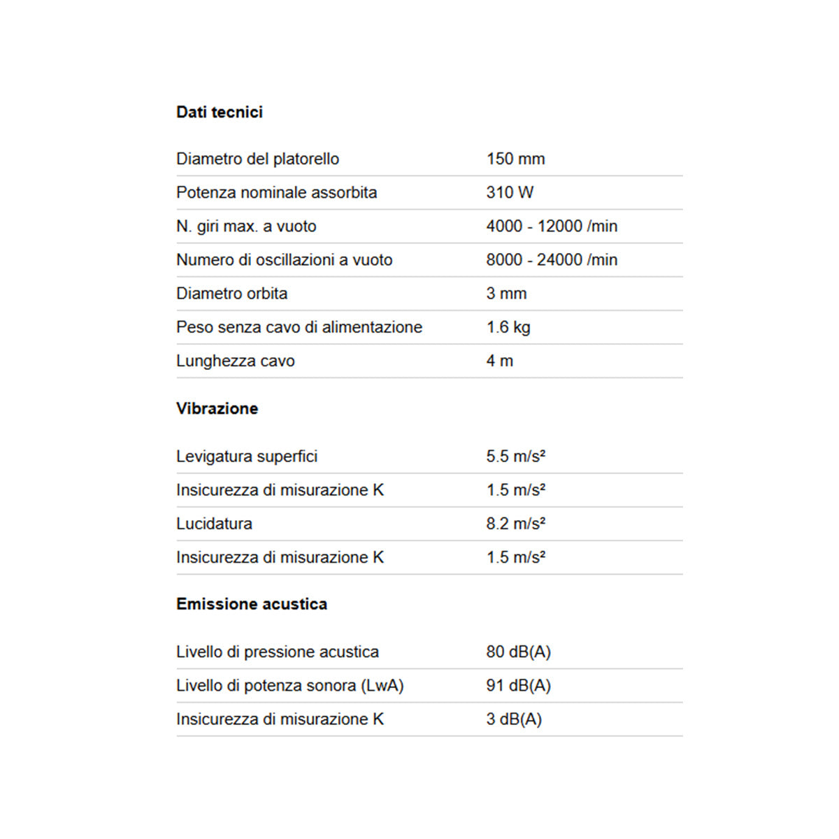 LEVIGATRICE ROTO-ORBITALE SXE 3150