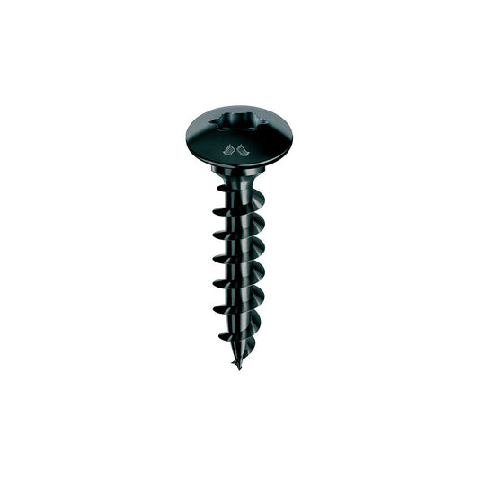 Vite Testa a Fungo con Collare 6X25 NERO PLUS per legno