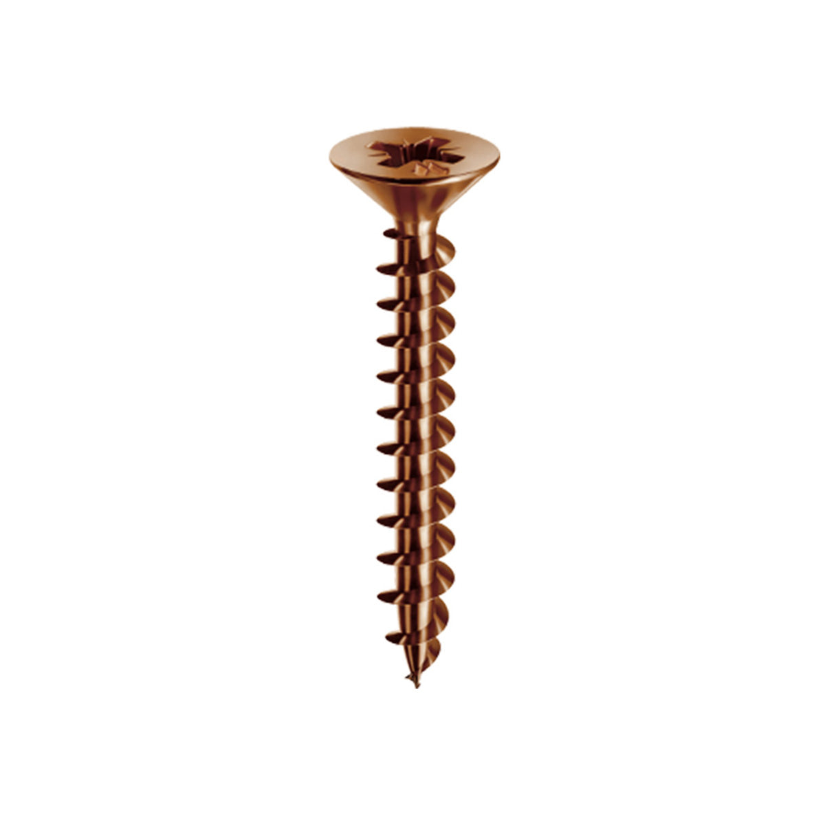 Vite Testa Piana Svasata 3,5x20 mm BRONZATA per legno
