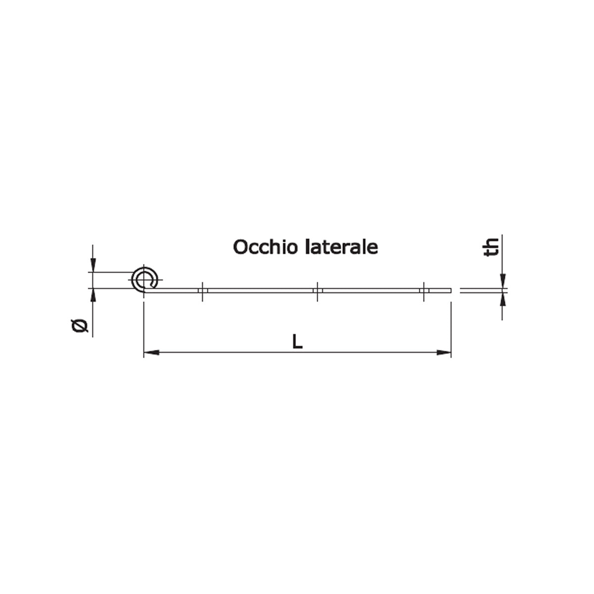 BANDELLA DRITTA 30CM DIAMETRO 10MM NERA