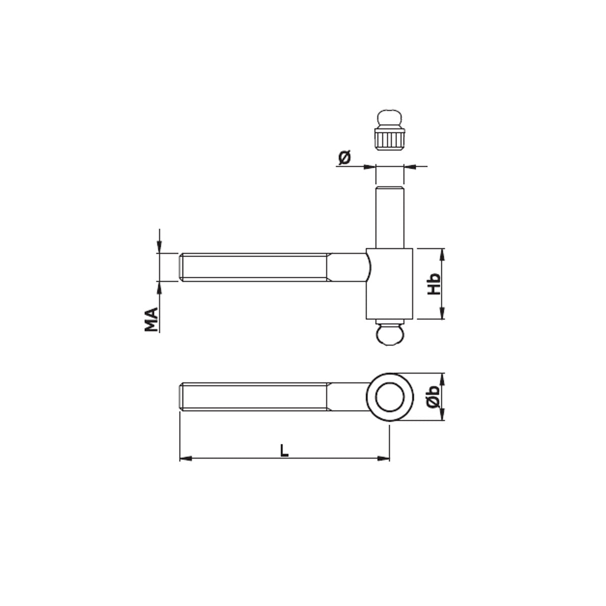 CARDINE AVVITARE A LEGNO L.120 MM DIAMETRO 12MM NERO